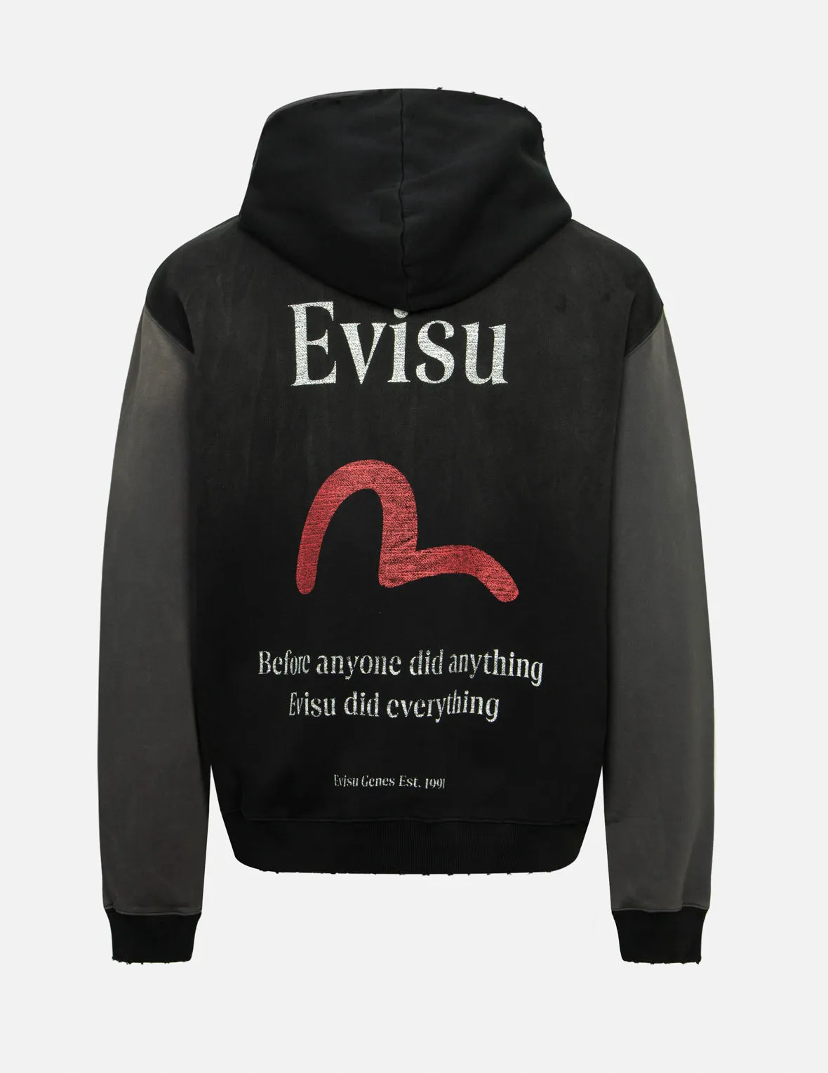 Seagull and Logo Print Boxy Hoodie sold by Evisu