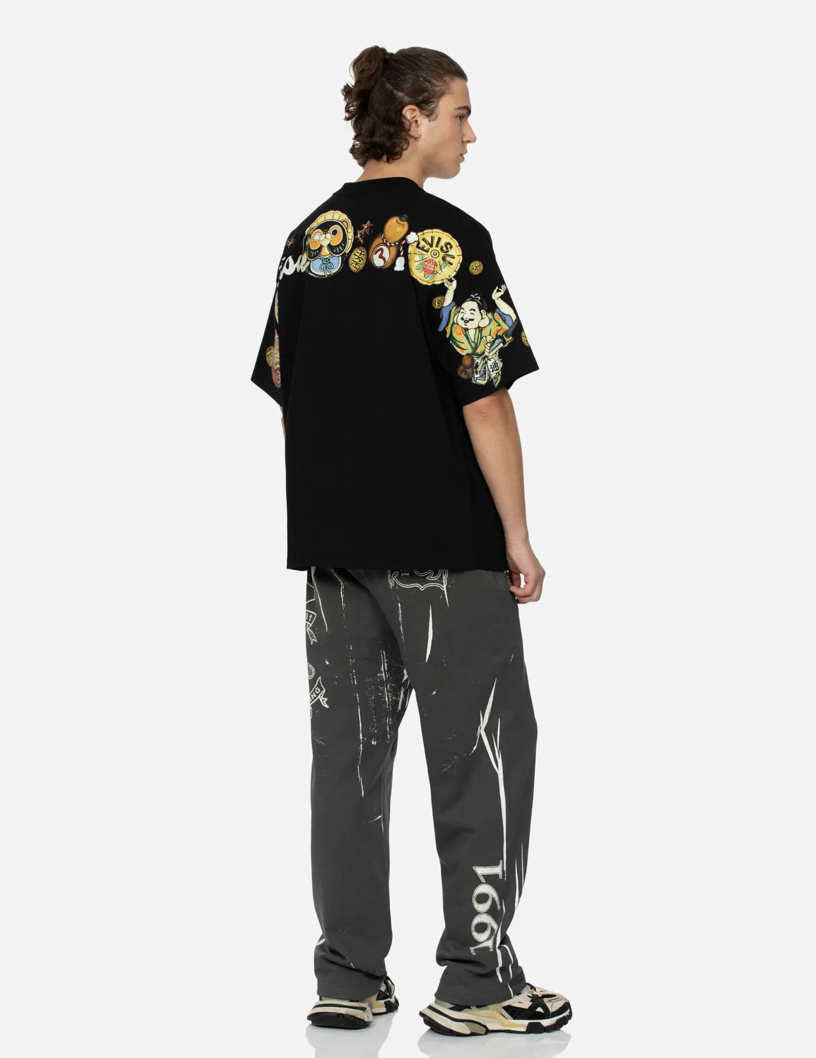 Tanuki Daicock Print Loose Fit T-Shirt sold by Evisu product image thumbnail 3