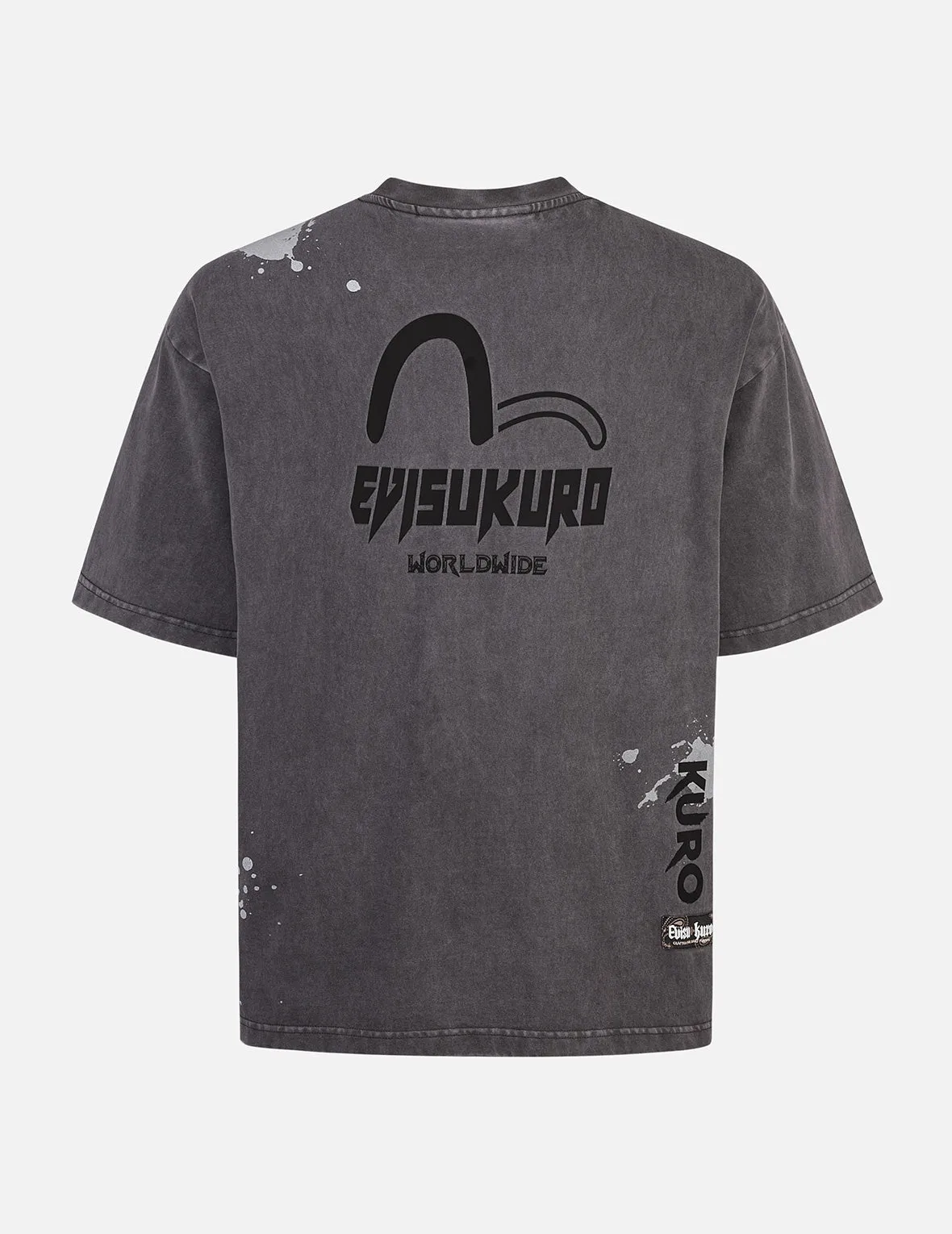 Washed Logo Embroidery and Print Loose Fit T-shirt sold by Evisu