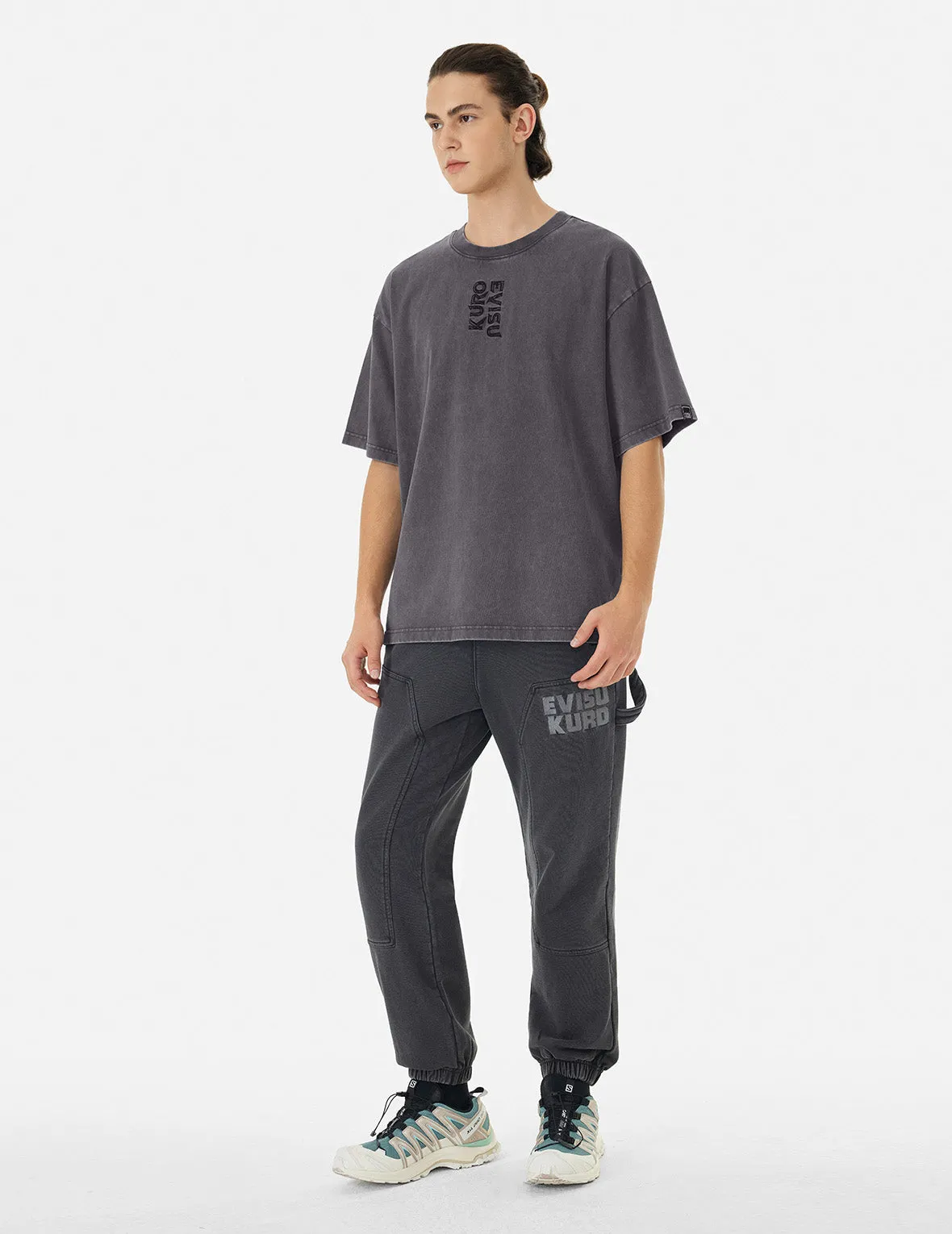 Washed Logo Embroidery and Print Loose Fit T-shirt sold by Evisu product image thumbnail 4