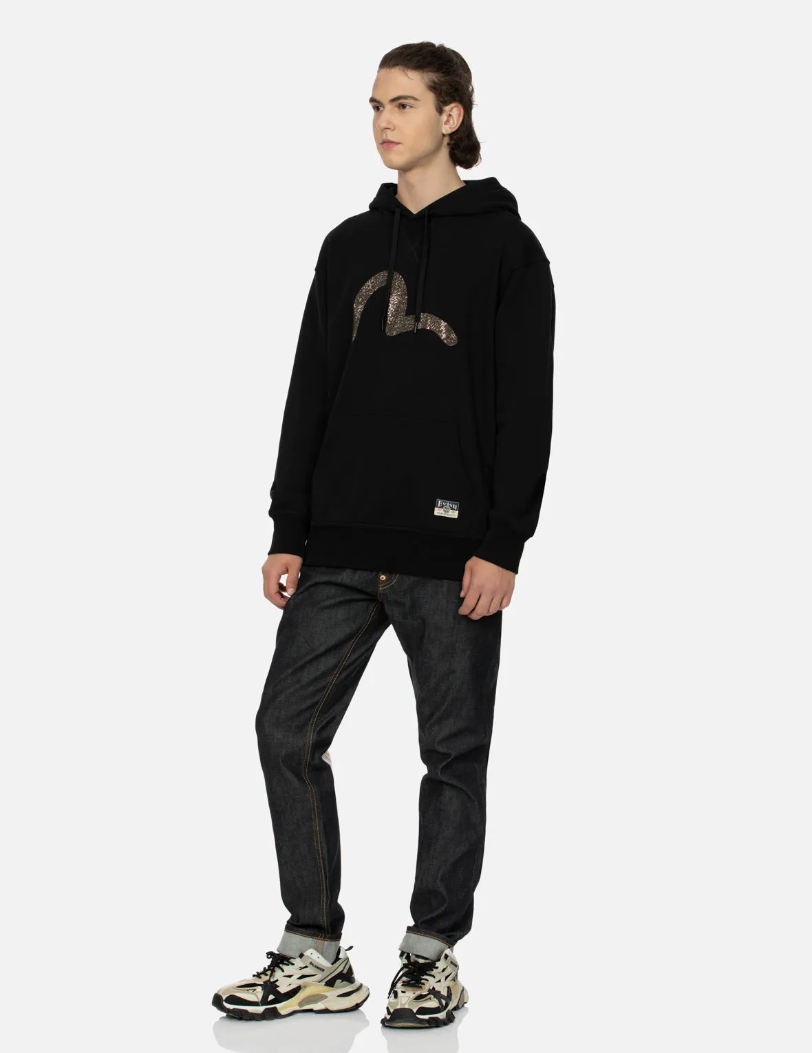 Rhinestone Seagull Relax Fit Hoodie sold by Evisu product image thumbnail 3
