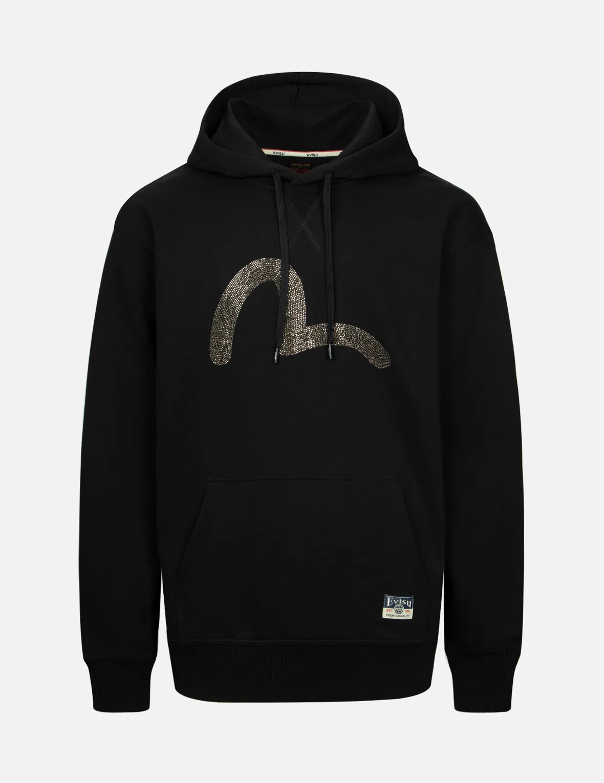 Rhinestone Seagull Relax Fit Hoodie sold by Evisu