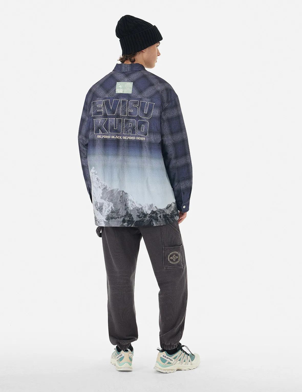 Pigment Dyed Logo and Kamon Embroidery Relax Fit Sweatpants sold by Evisu product image thumbnail 2