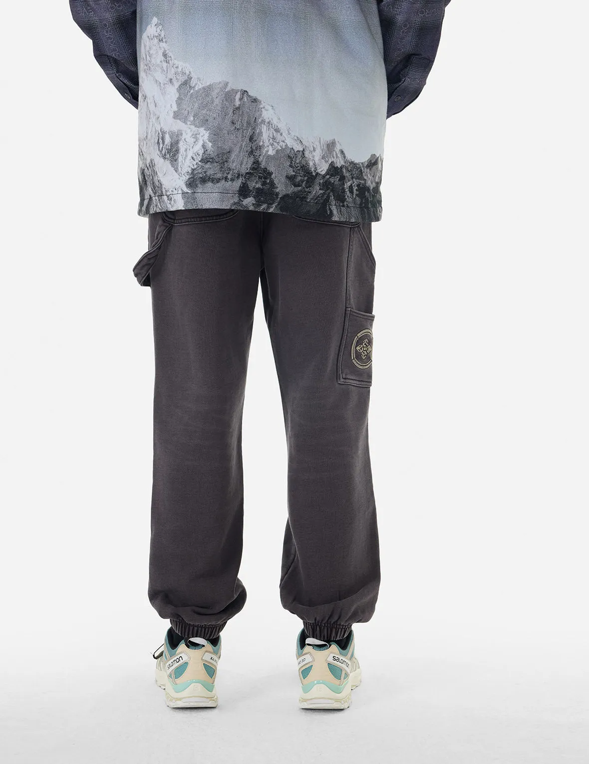 Pigment Dyed Logo and Kamon Embroidery Relax Fit Sweatpants sold by Evisu product image thumbnail 4