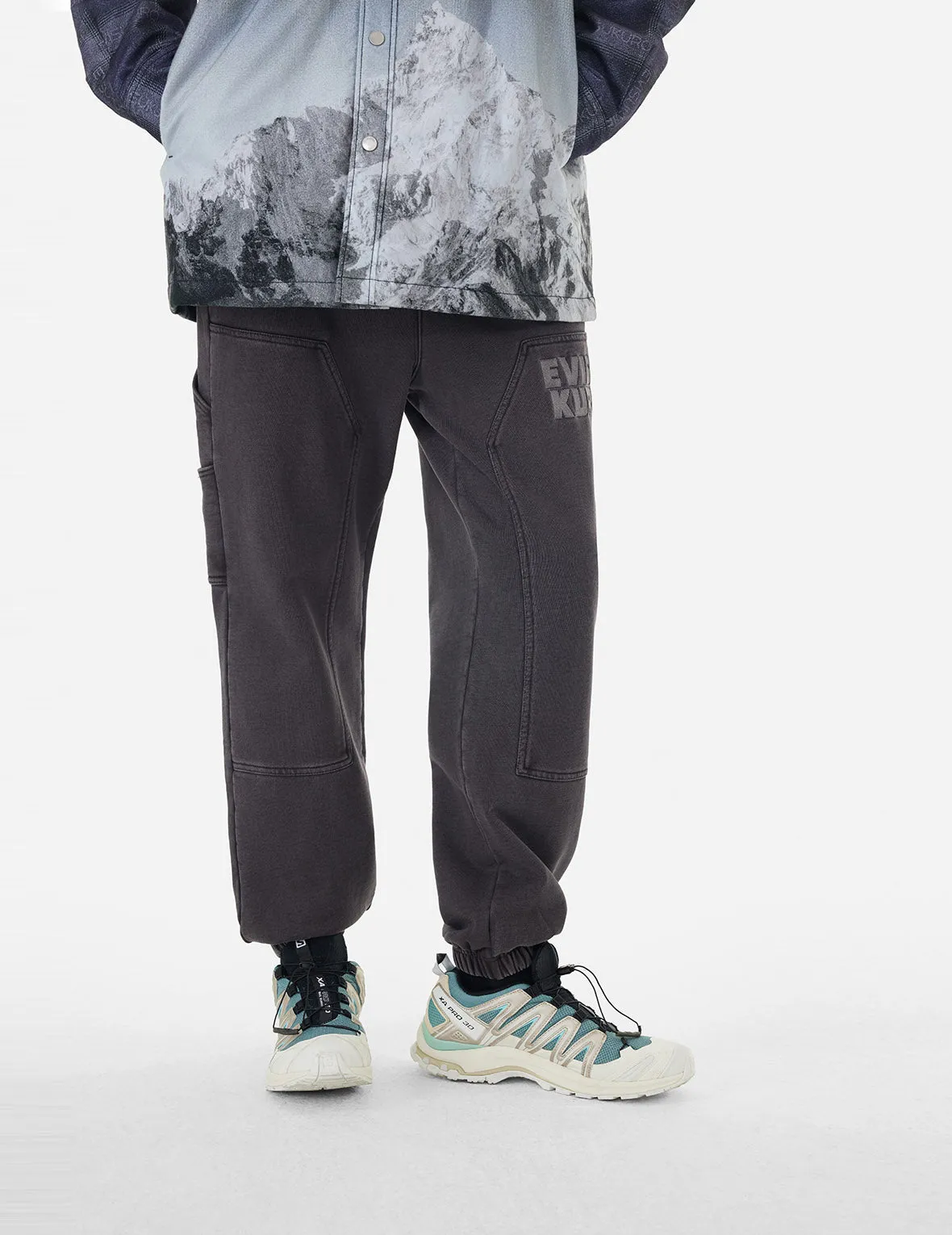 Pigment Dyed Logo and Kamon Embroidery Relax Fit Sweatpants sold by Evisu product image thumbnail 3