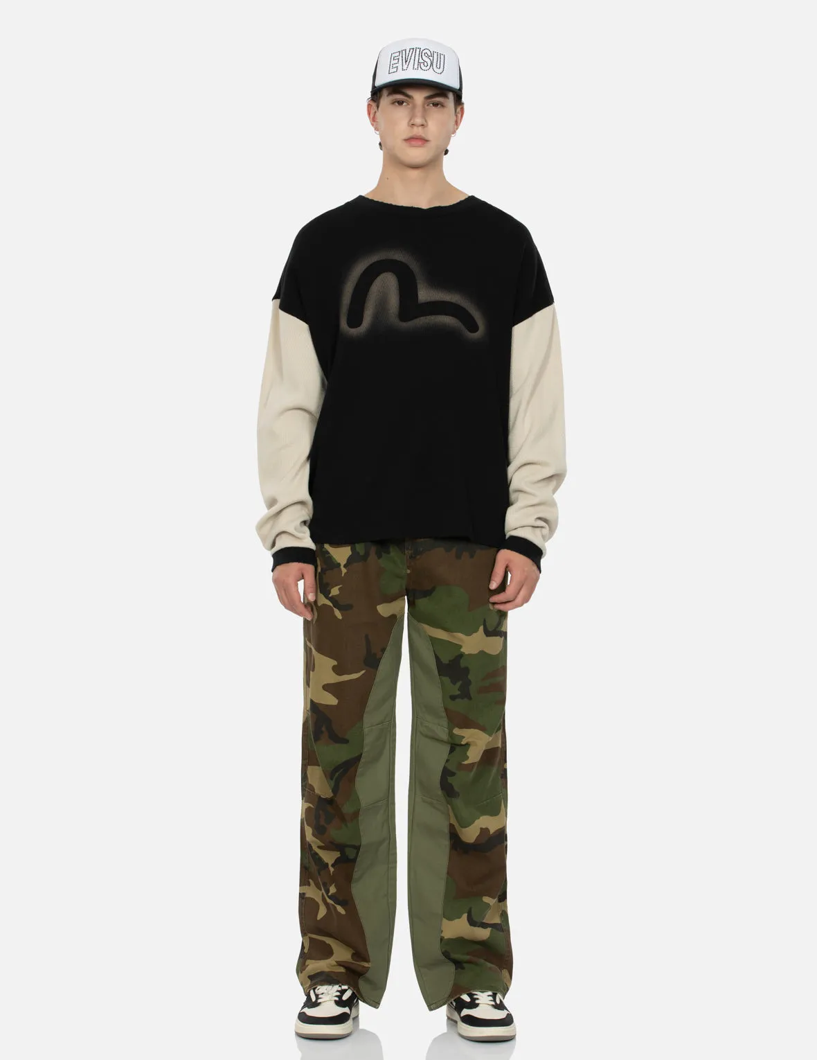 Potassium Spray Seagull Boxy Long-sleeve T-Shirt sold by Evisu product image thumbnail 5