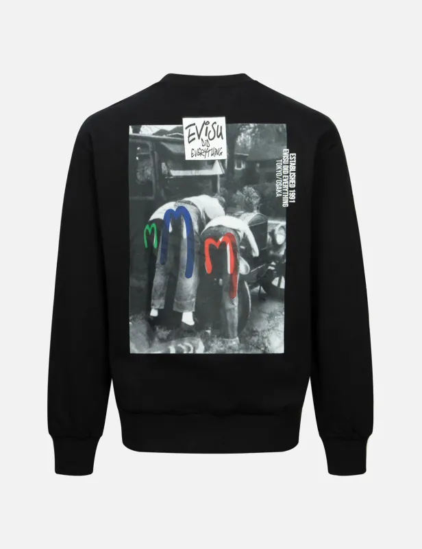Slogan and Photo Print Relax Fit Sweatshirt sold by Evisu
