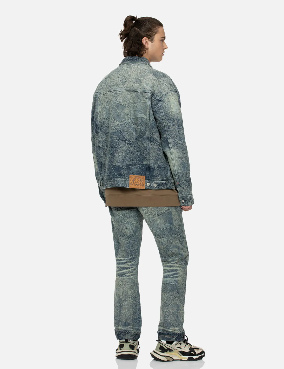 Allover Pocket Print and Seagull Embroidery Loose Fit Denim Jacket sold by Evisu product image thumbnail 4