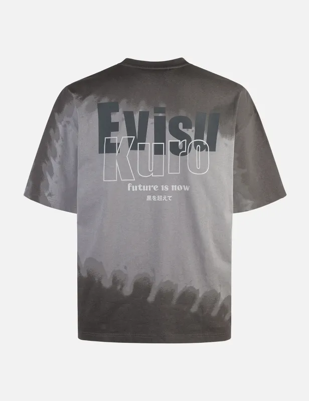 Tie-dye Logo and Slogan Print Oversized T-shirt sold by Evisu