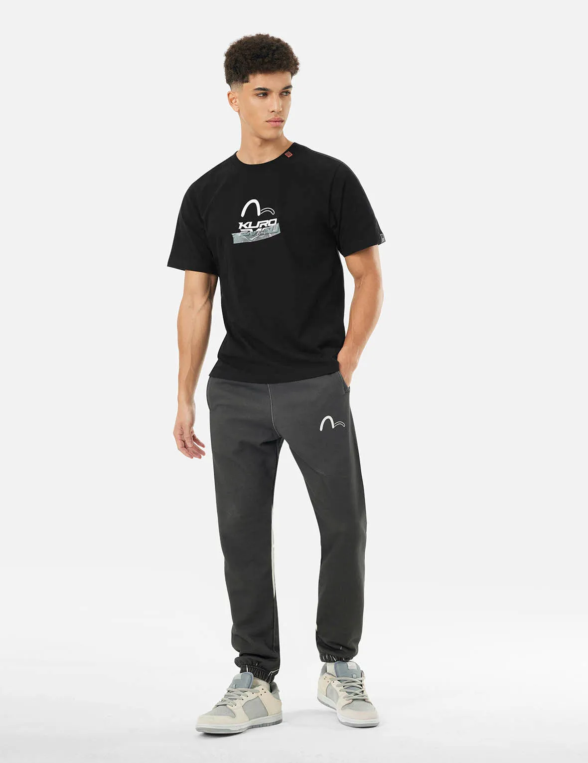 Logo and Tape Print Regular Fit T-shirt sold by Evisu product image thumbnail 3