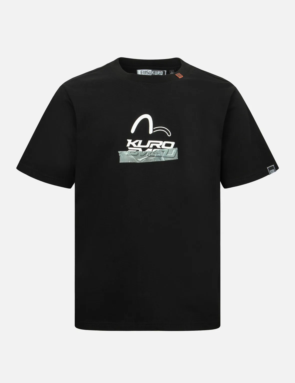 Logo and Tape Print Regular Fit T-shirt sold by Evisu