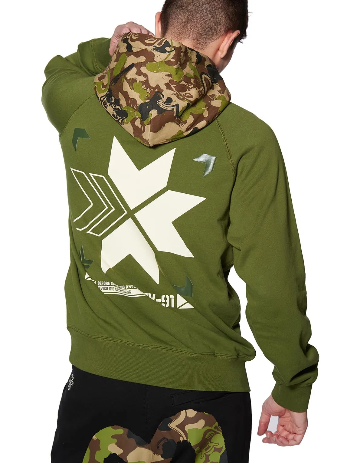 Color-blocking Seagull Print Hoodie sold by Evisu product image thumbnail 4