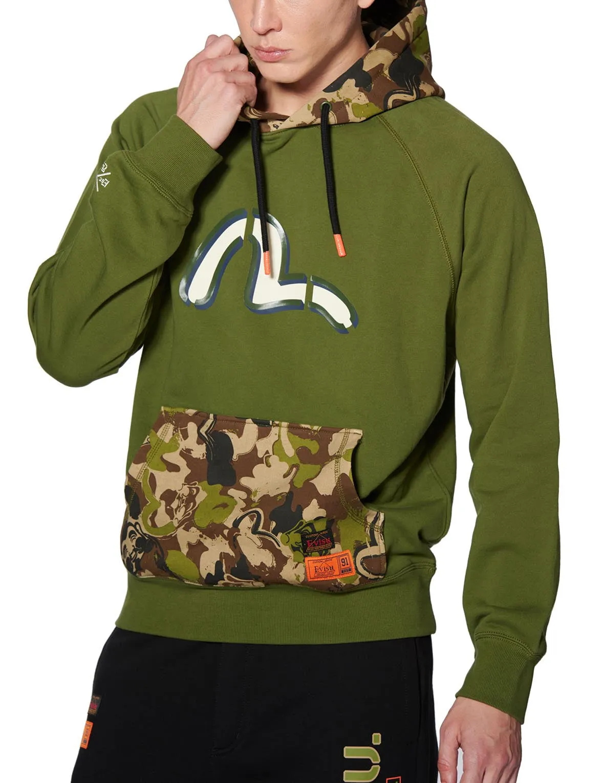 Color-blocking Seagull Print Hoodie sold by Evisu product image thumbnail 3
