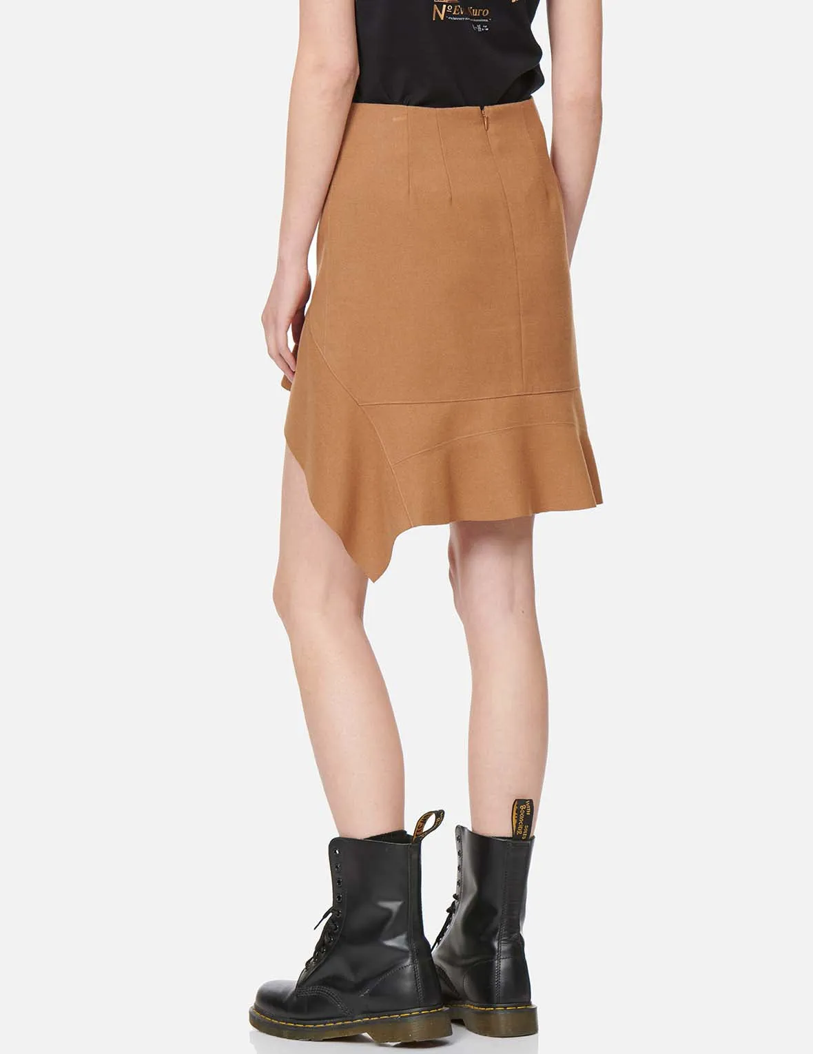 Leather Pocket Flap Asymmetric Skirt sold by Evisu product image thumbnail 4