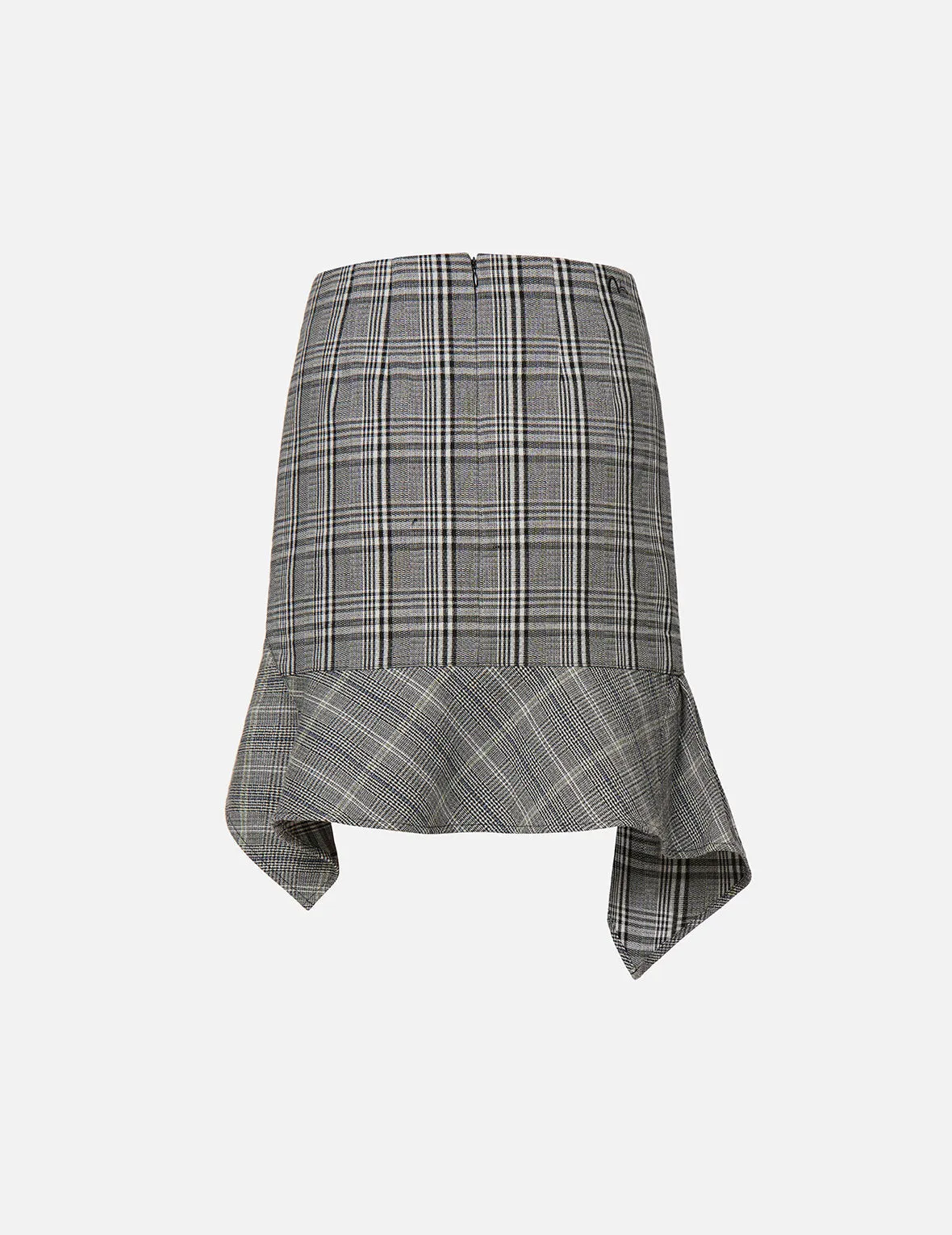 Asymmetric Ruffle Mixed Plaid Skirt sold by Evisu product image thumbnail 2