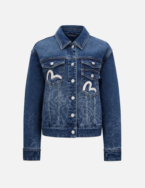 Gradated Laser-print Denim Jacket sold by Evisu