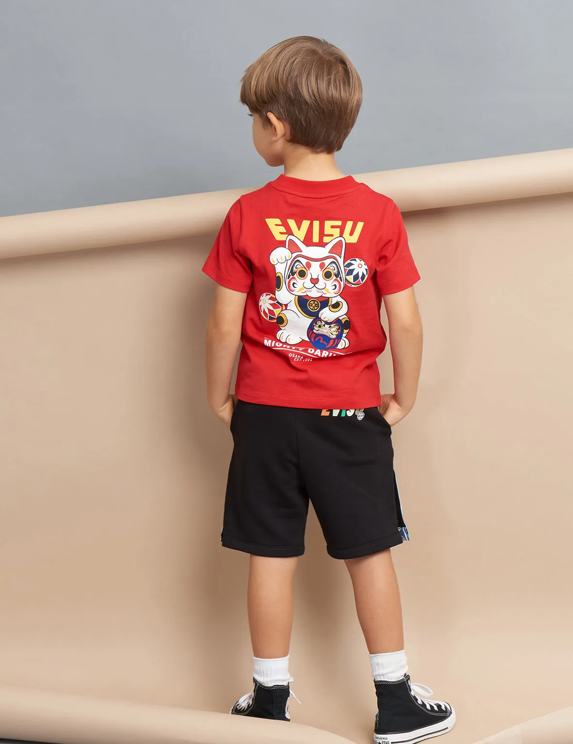 Kamon Jacquard Tape Sweat Shorts sold by Evisu product image thumbnail 4