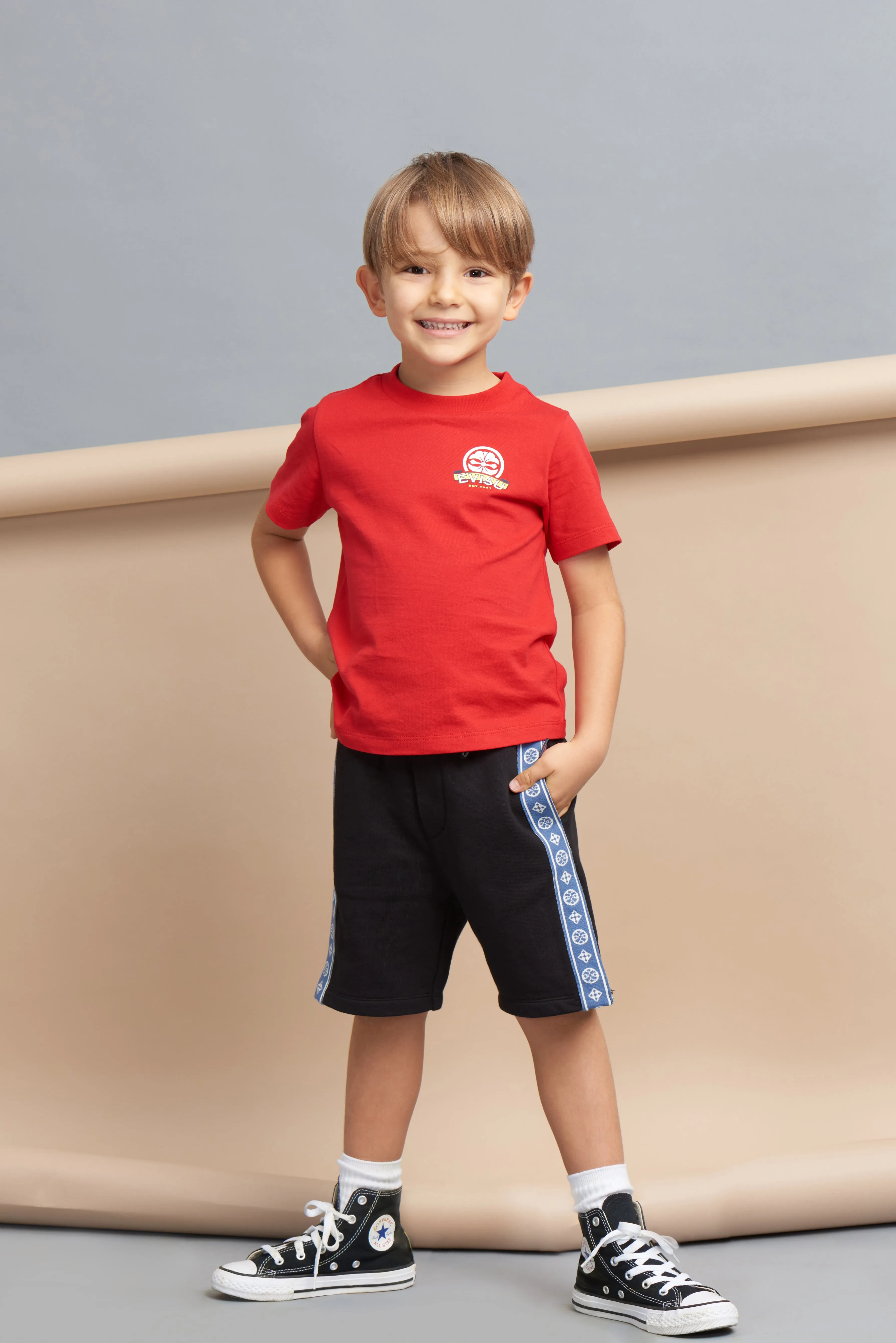 Kamon Jacquard Tape Sweat Shorts sold by Evisu product image thumbnail 3