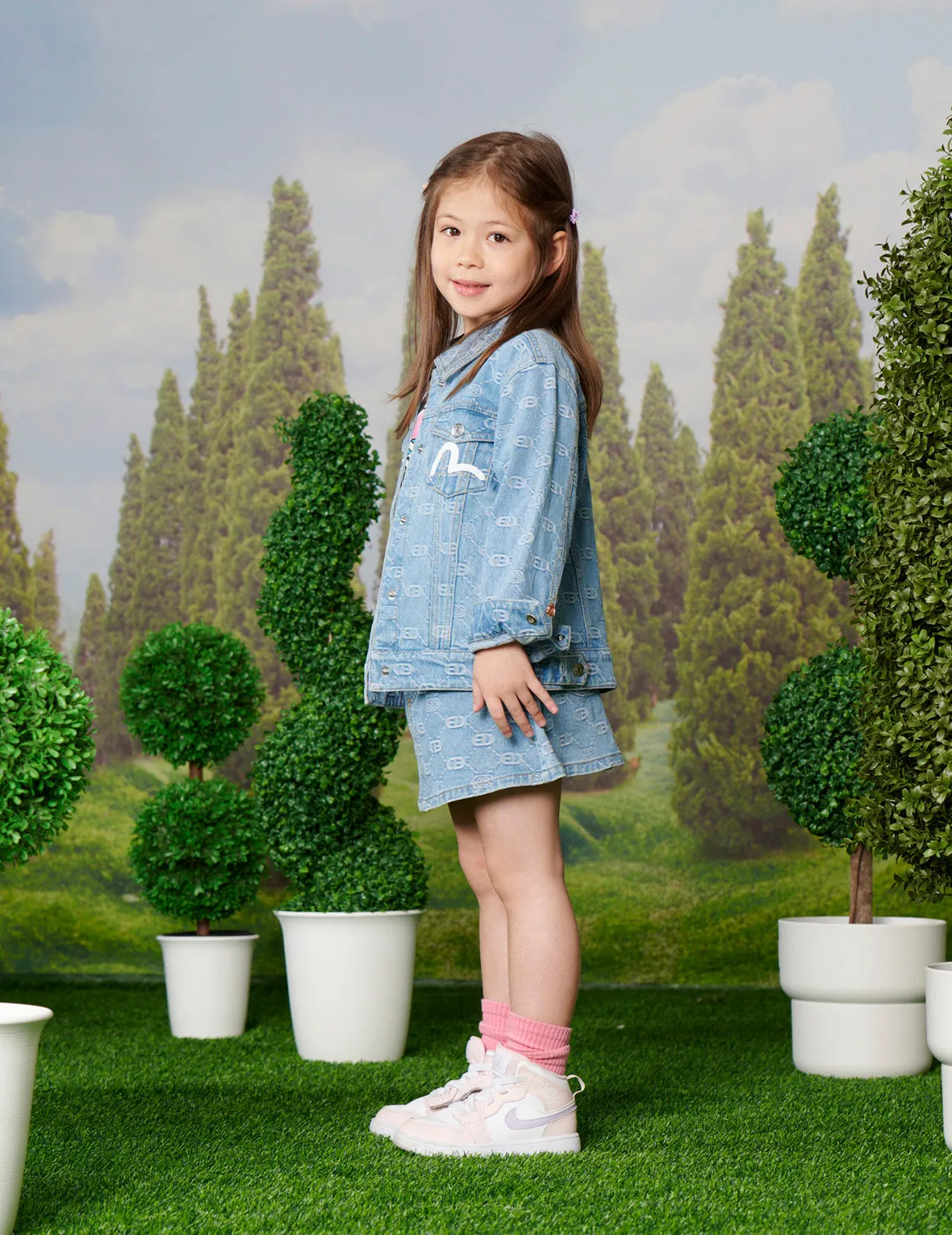 Allover Logo Jacquard and Seagull Print Regular Fit Denim Jacket sold by Evisu product image thumbnail 5