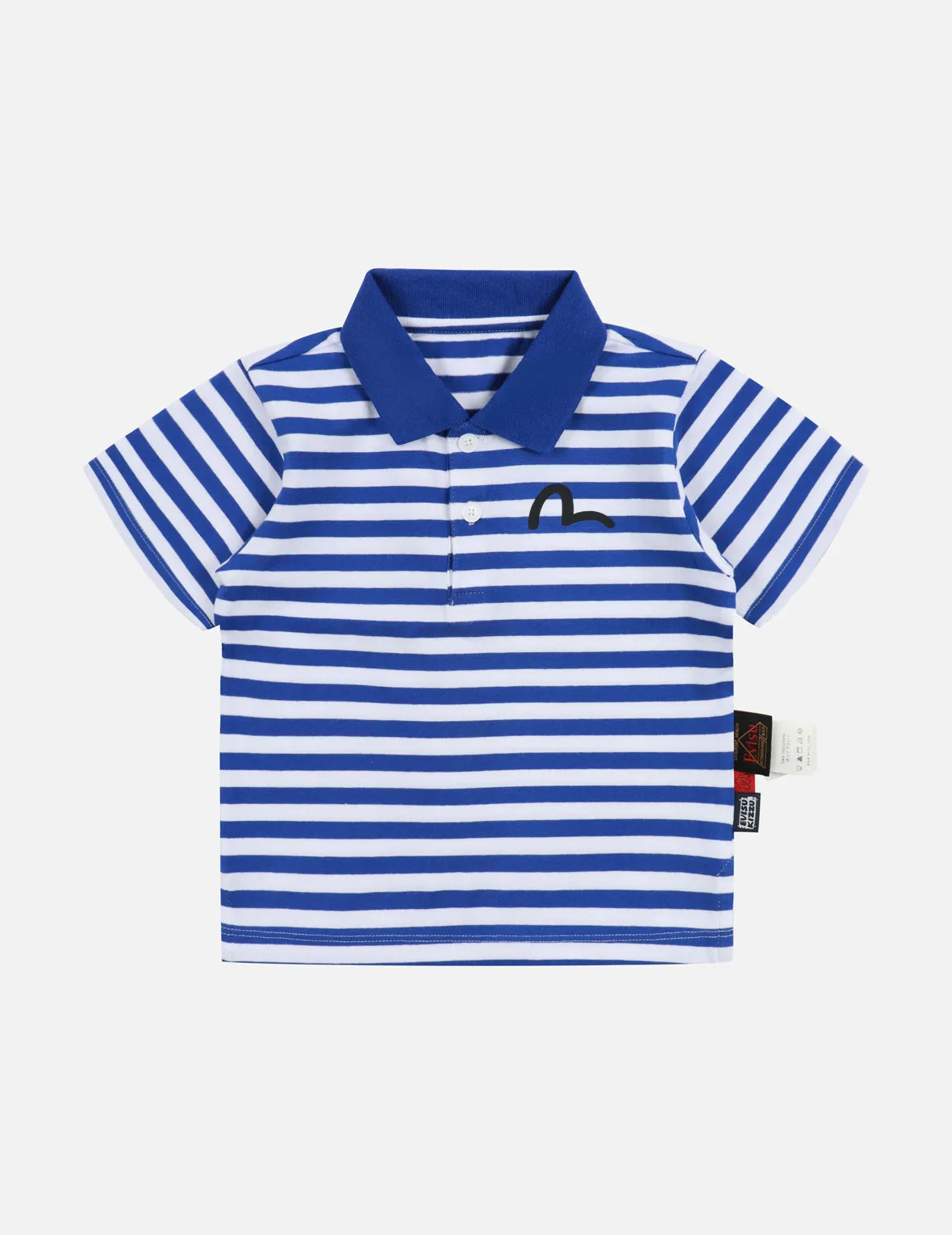 Striped Pattern and Seagull Print Regular Fit Polo Shirt sold by Evisu