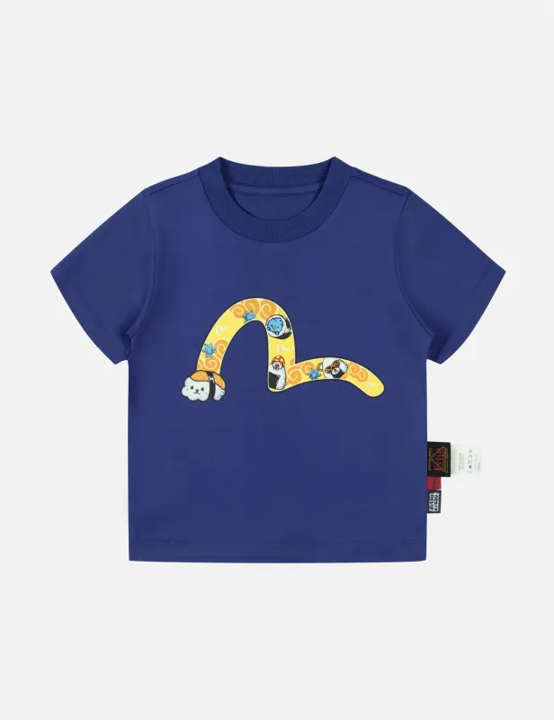 KIZZU Crews Sushi Seagull Print Regular Fit T-shirt sold by Evisu