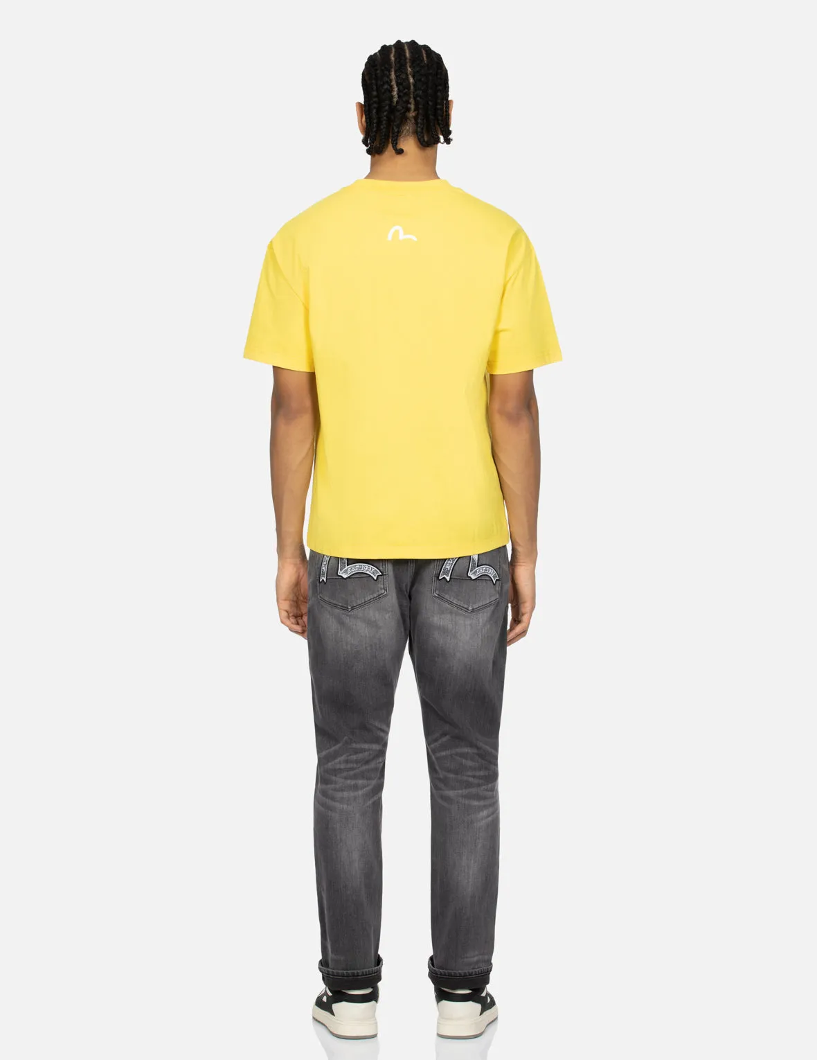 Washed Retro Ribbon Seagull Print Carrot Fit Jeans #2017 sold by Evisu product image thumbnail 5