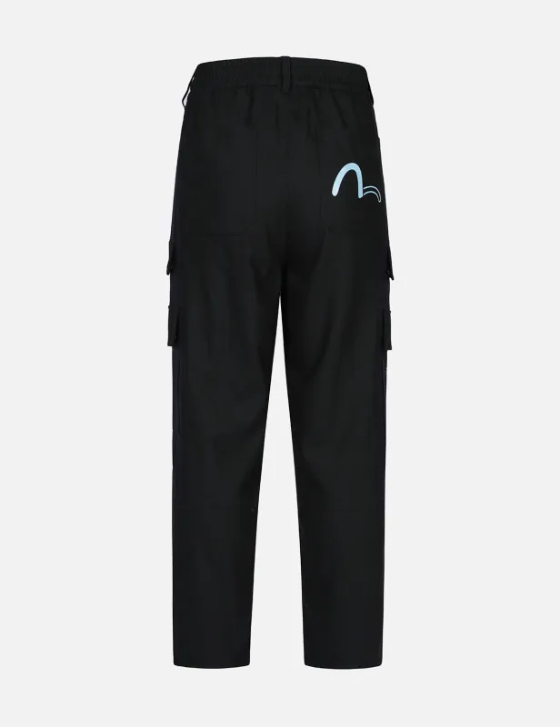 Striped Pannels Wide Leg Pants sold by Evisu