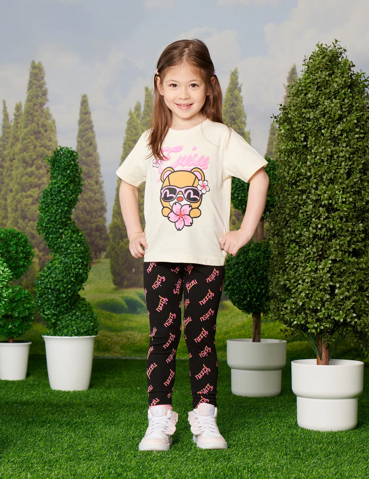 Sakura Bear Graphic Print Regular Fit T-shirt sold by Evisu product image thumbnail 4