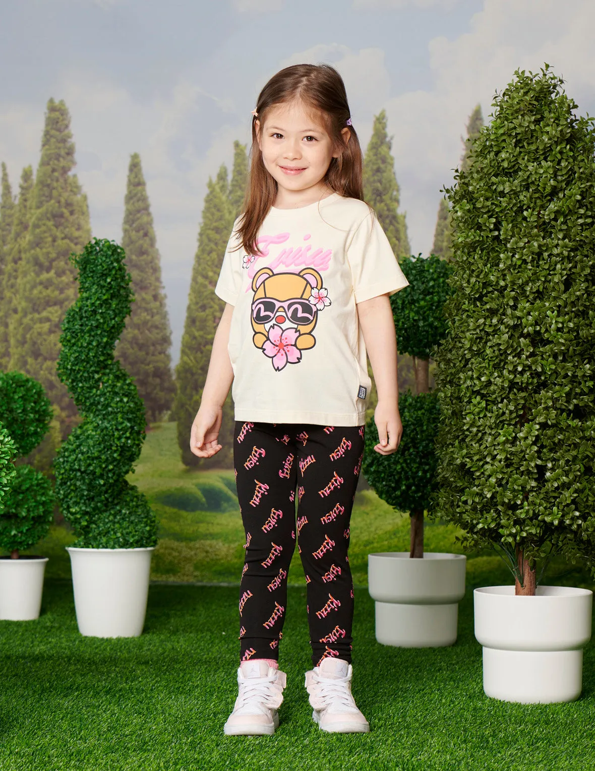 Sakura Bear Graphic Print Regular Fit T-shirt sold by Evisu product image thumbnail 3
