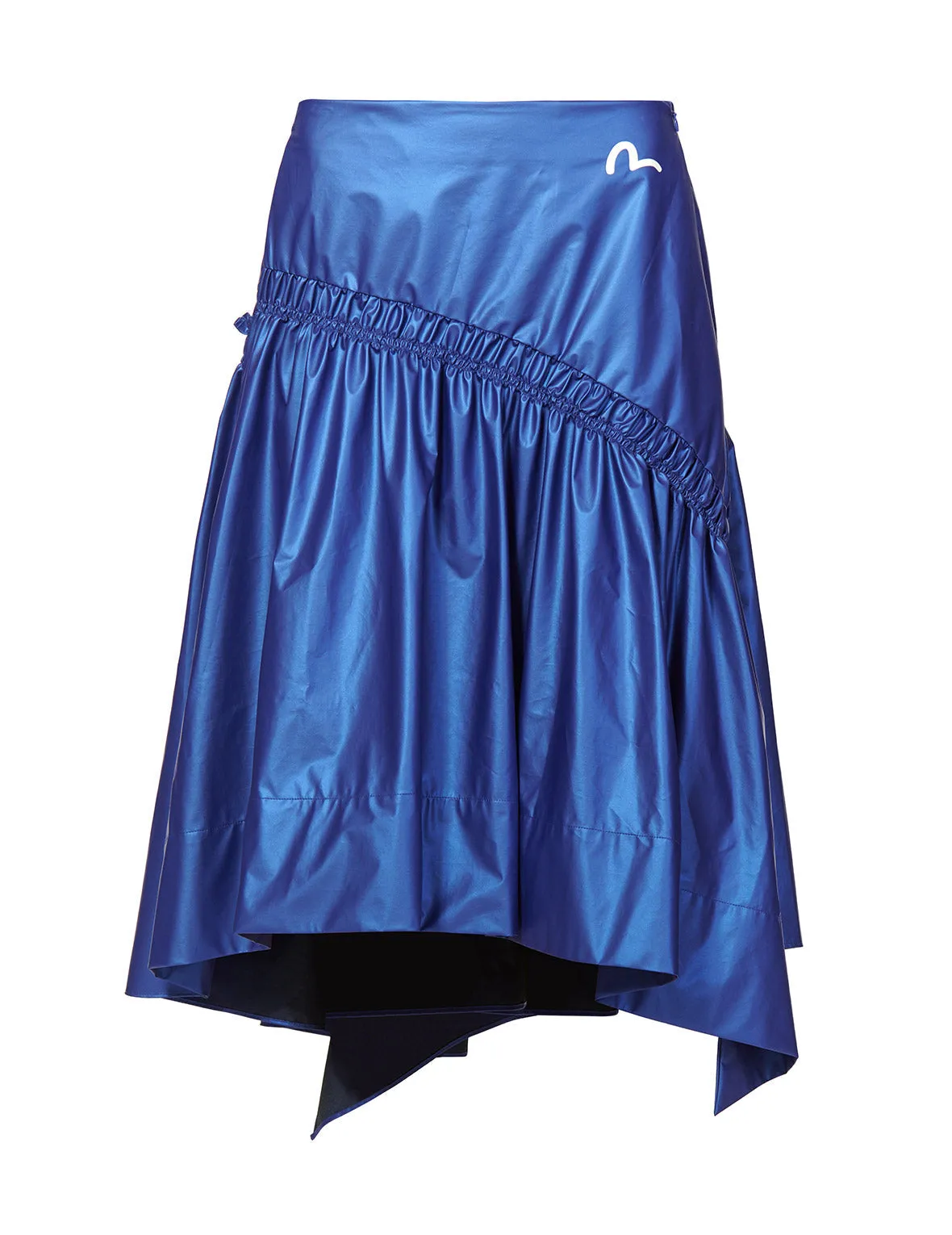 Layered Skirt with Logo and Seagull Print sold by Evisu