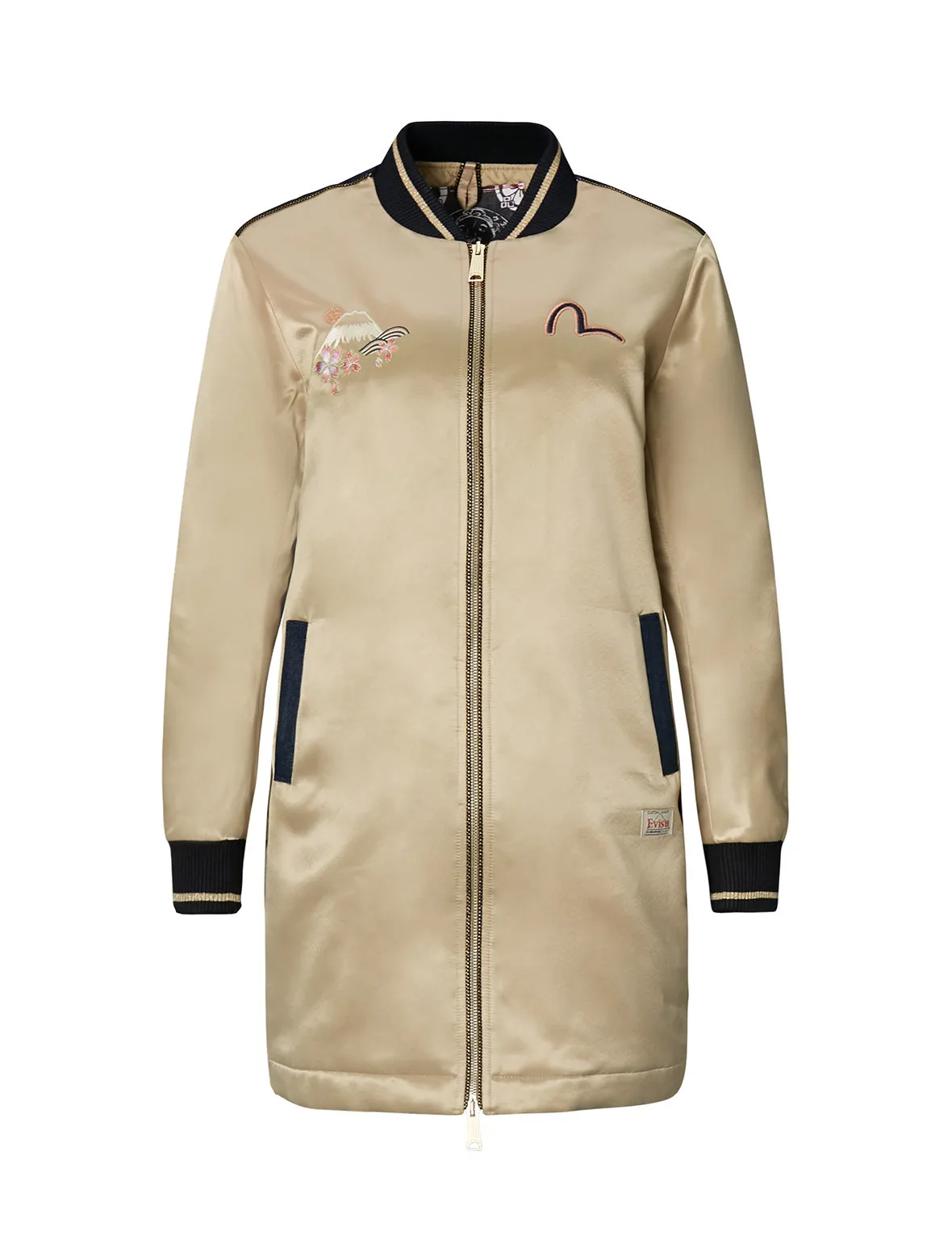 Denim Blocking Souvenir Long Coat sold by Evisu product image thumbnail 2