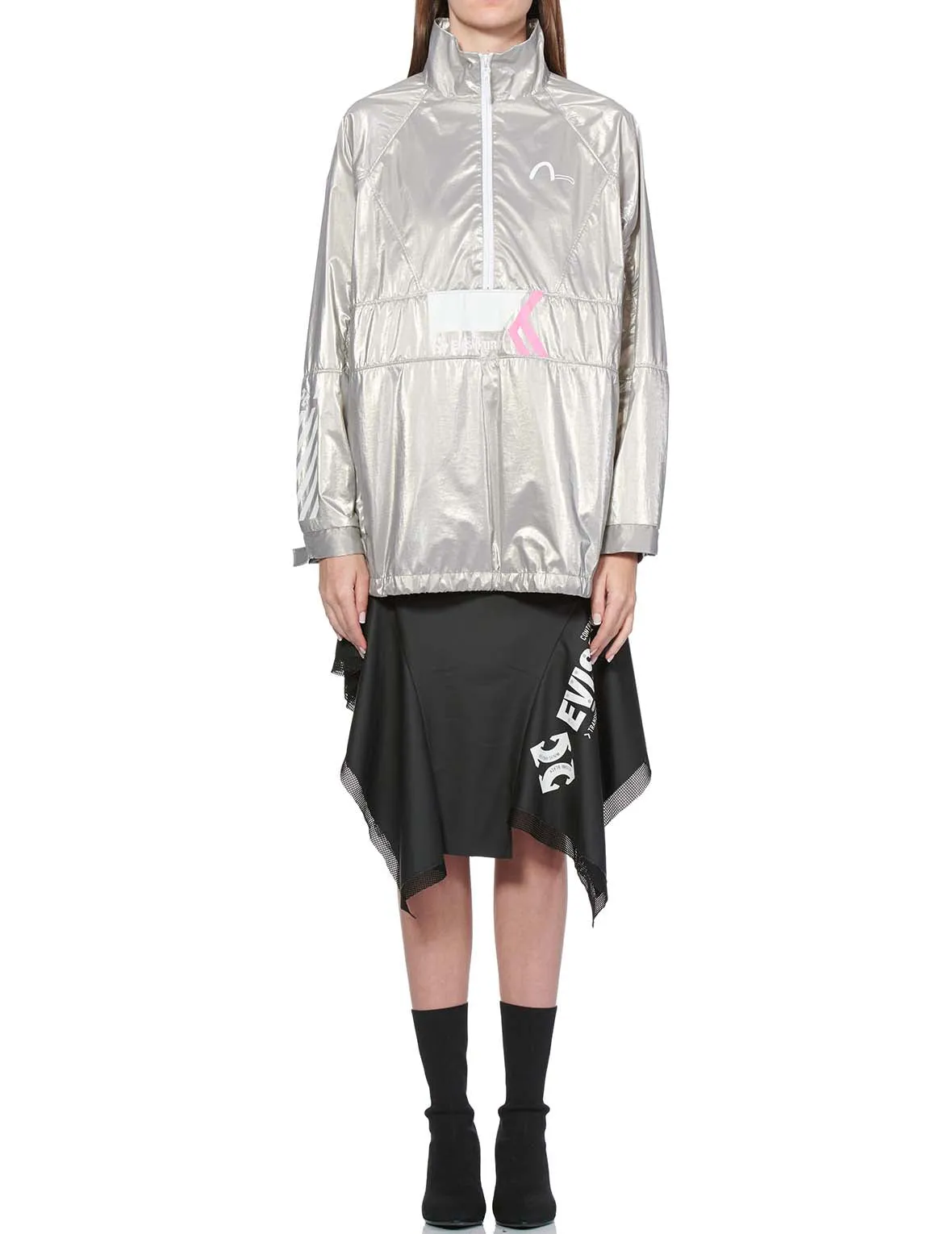 Multi Print Reflective Pullover Windbreaker Jacket sold by Evisu
