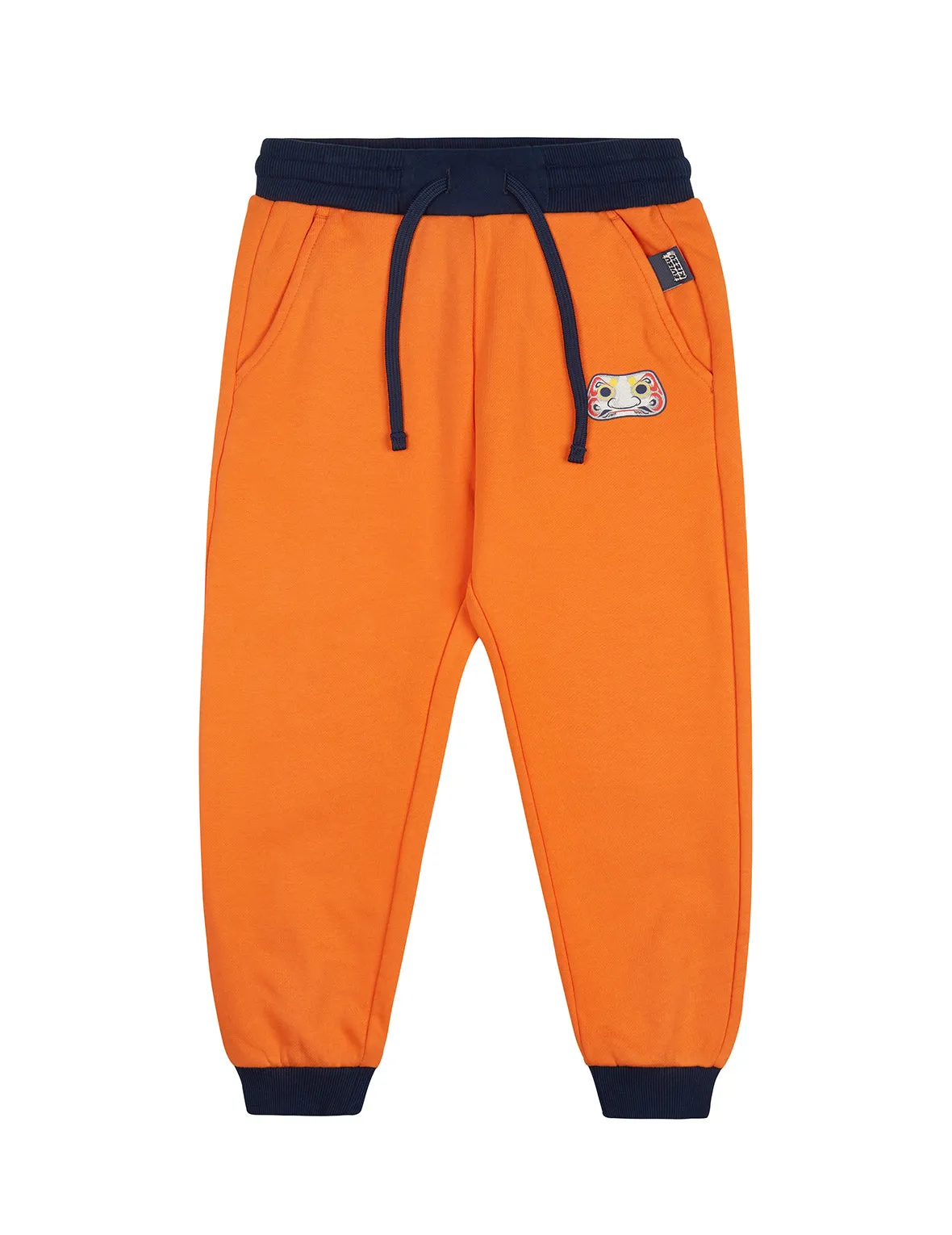 Daruma Mask Print Color Blocking Sweatpants sold by Evisu