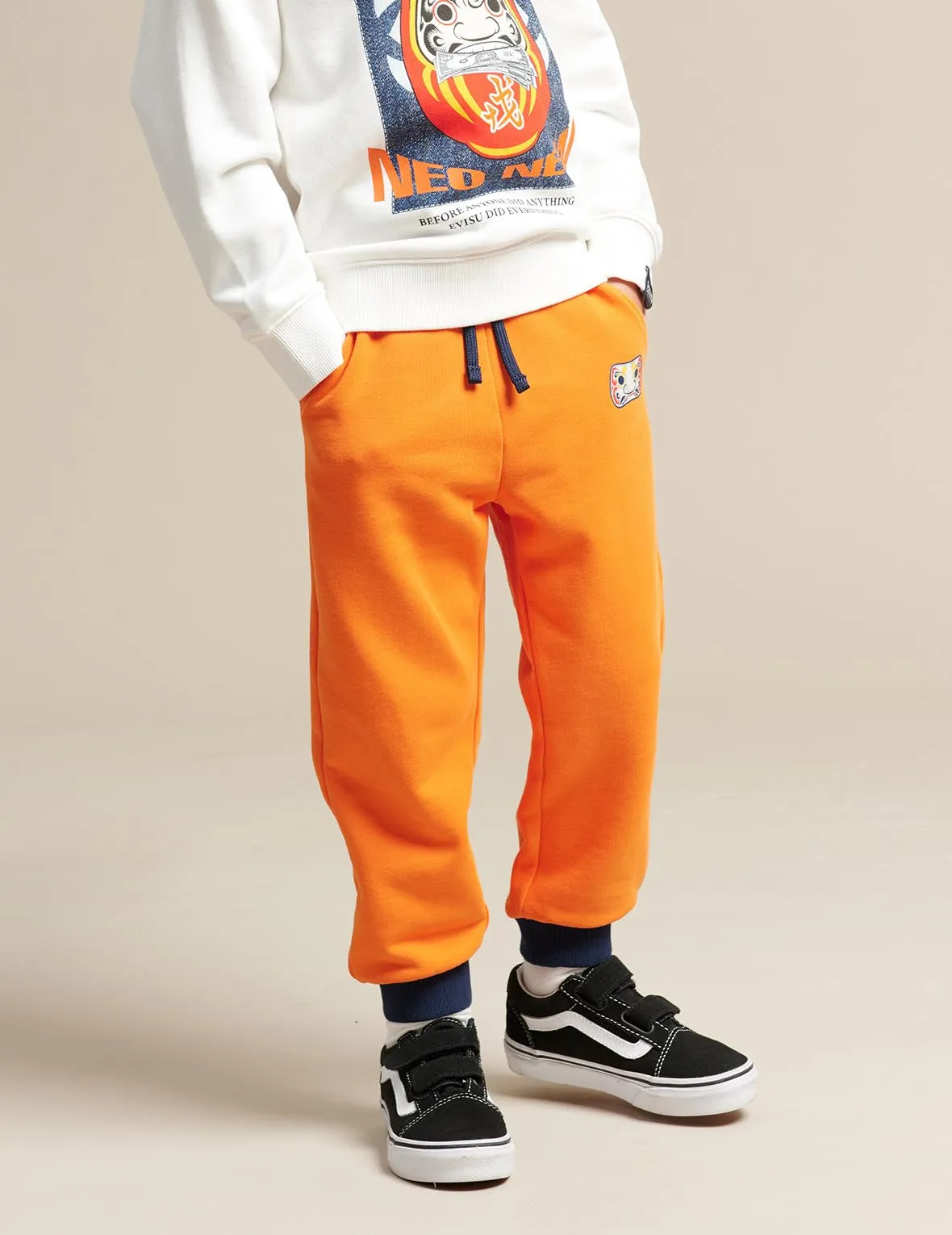 Daruma Mask Print Color Blocking Sweatpants sold by Evisu product image thumbnail 4