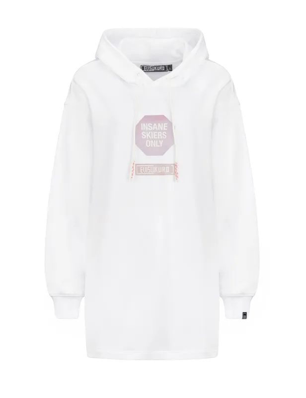 Warning Sign Print Oversized Hoodie sold by Evisu