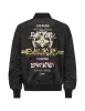 Multi-Layered Graphics Print Padded Bomber Jacket sold by Evisu