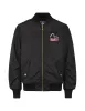 Multi-Layered Graphics Print Padded Bomber Jacket sold by Evisu