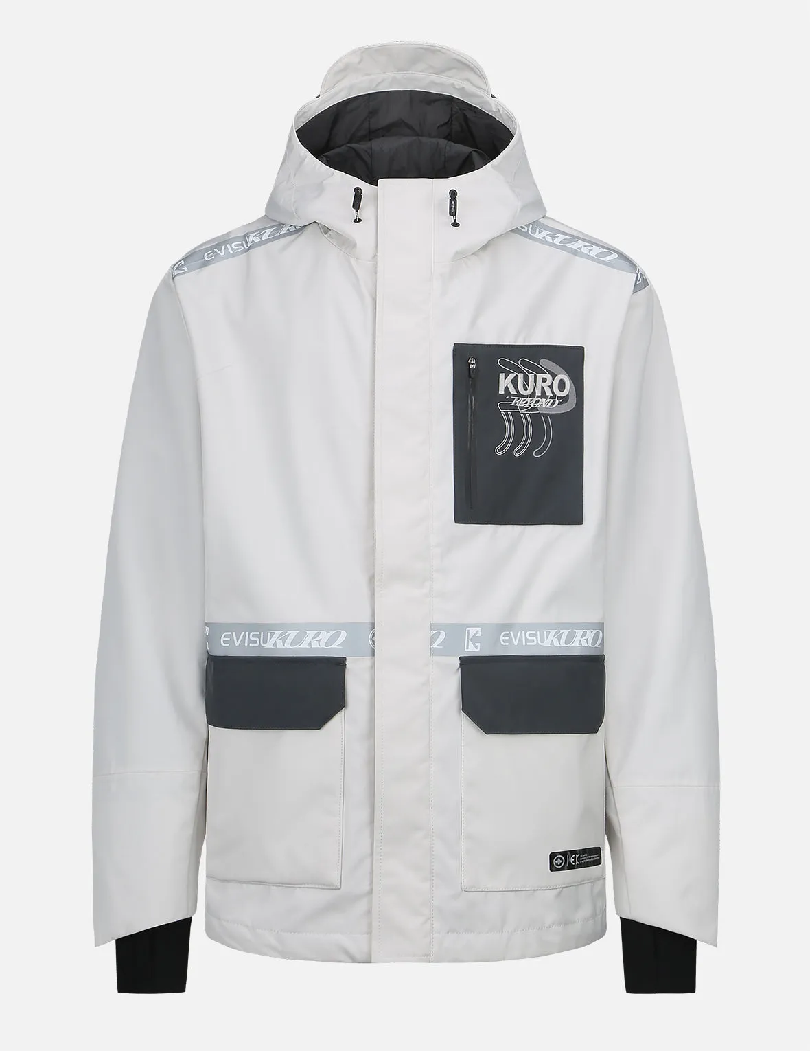 Logo Print Tape Seam Shell Jacket sold by Evisu