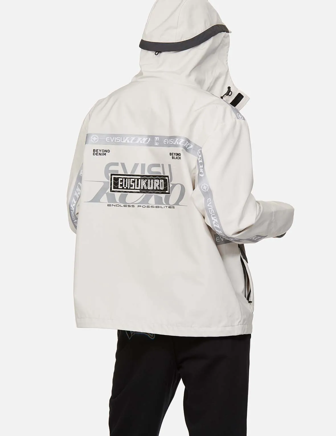 Logo Print Tape Seam Shell Jacket sold by Evisu product image thumbnail 4