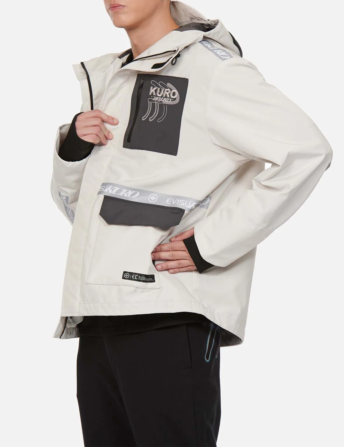 Logo Print Tape Seam Shell Jacket sold by Evisu product image thumbnail 3