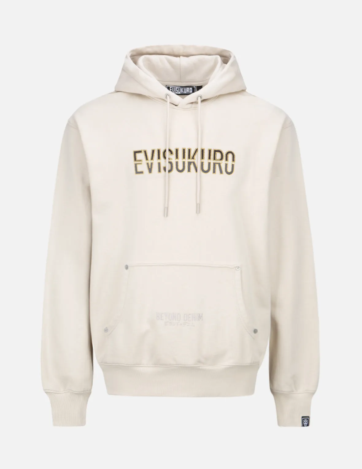 Two-tone Logo Embroidered Hoodie sold by Evisu