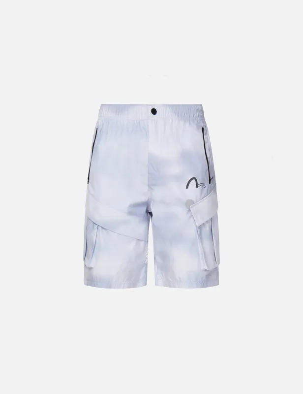 Foggy Camouflage Print Shorts sold by Evisu