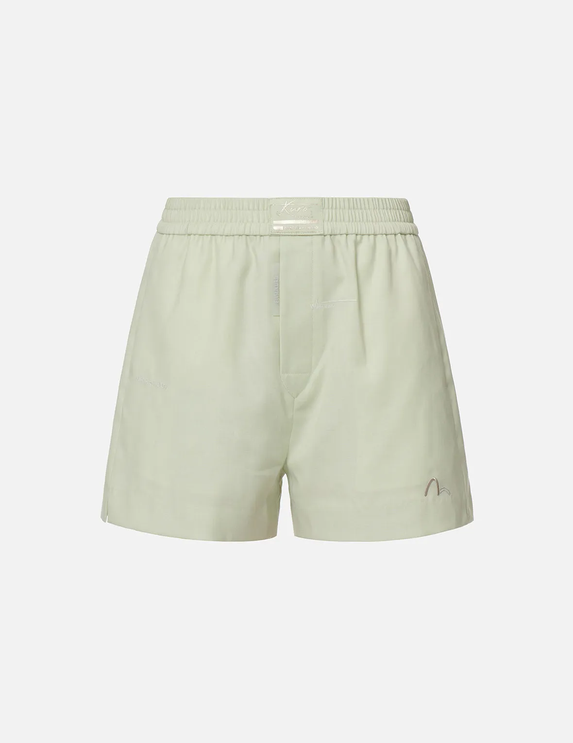 Slogan Embroidery Wool-blend Shorts sold by Evisu