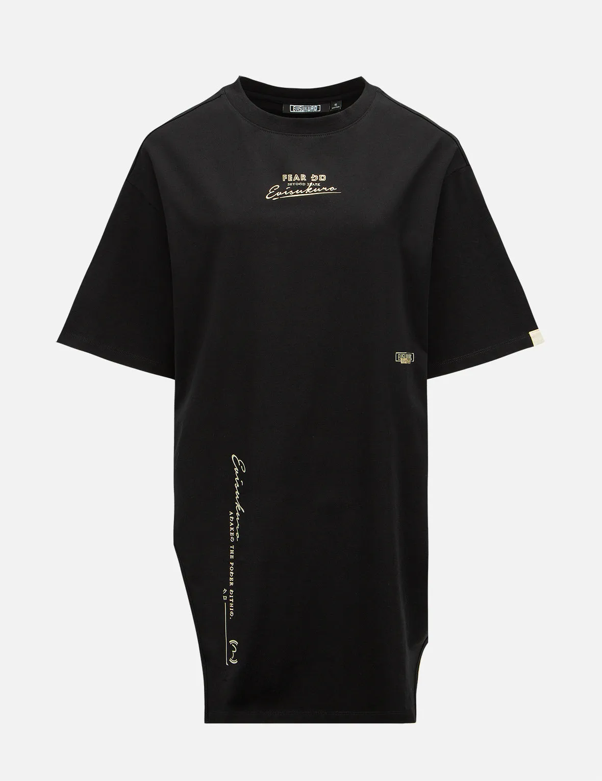 Multi Logo Foil Print Asymmetric T-Shirt sold by Evisu product image thumbnail 3