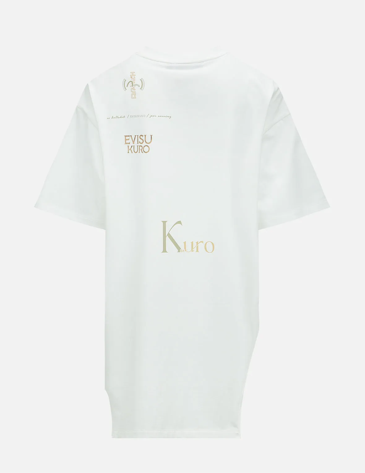 Multi Logo Foil Print Asymmetric T-Shirt sold by Evisu product image thumbnail 2