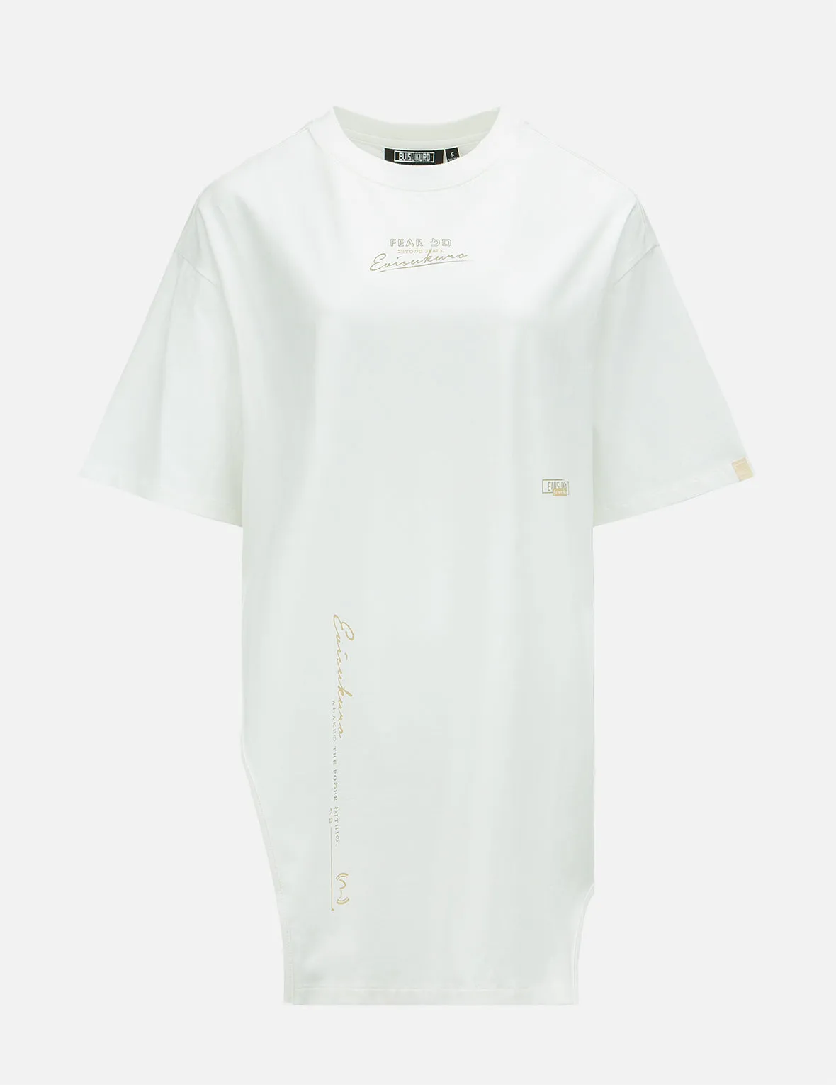 Multi Logo Foil Print Asymmetric T-Shirt sold by Evisu product image thumbnail 4