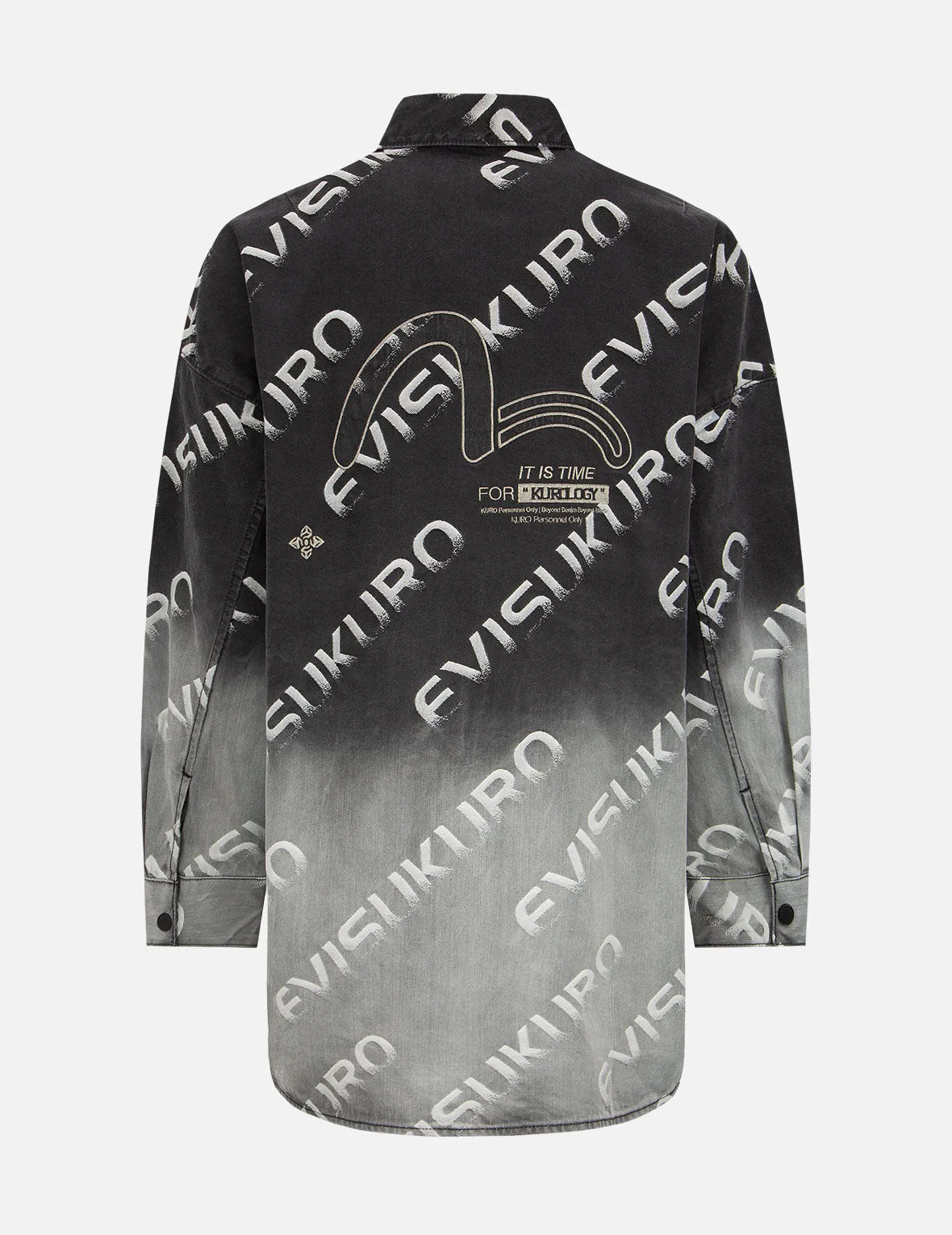 Degrade Oversize Logo Jacquard Shirt Jacket sold by Evisu product image thumbnail 2