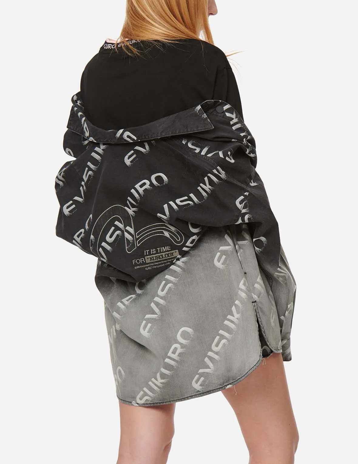 Degrade Oversize Logo Jacquard Shirt Jacket sold by Evisu product image thumbnail 4