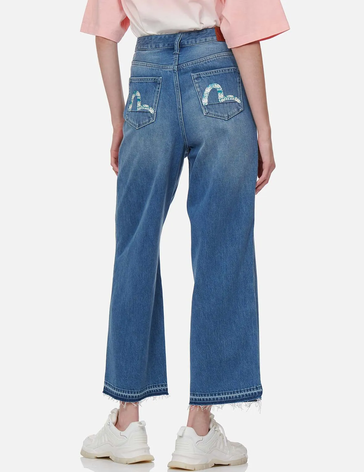 Daruma-pattern Seagull Print High-waist Loost Fit Jeans sold by Evisu product image thumbnail 4