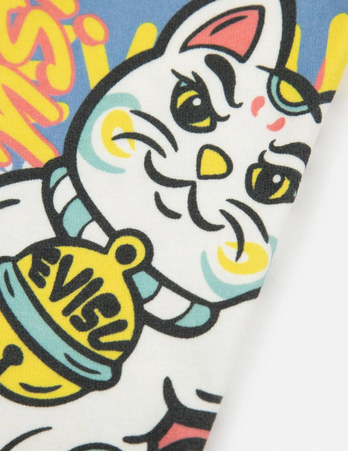 Allover Fortune Cat and Daruma Print Regular Fit Leggings sold by Evisu product image thumbnail 5